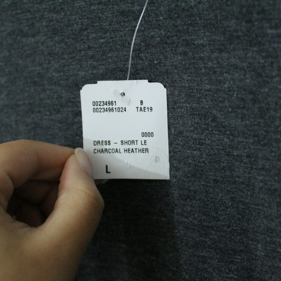 Forever 21 Large Long Sleeve Charcoal Dress - Picture 4 of 5